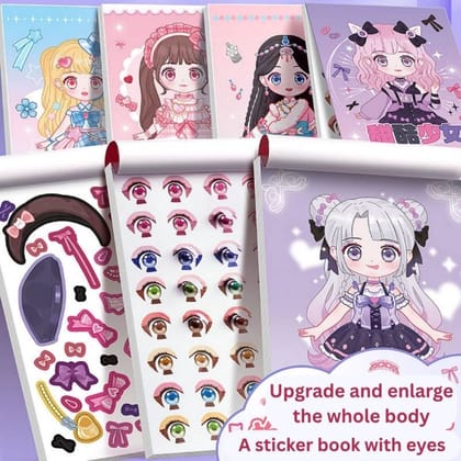 Change Makeup Sticker Book for Kids (Multicolor) | Creative DIY Dress-Up & Makeover Activity Pad Change Makeup Sticker Book for Kids (Multicolor) | Creative DIY Dress-Up & Makeover Activity Pad