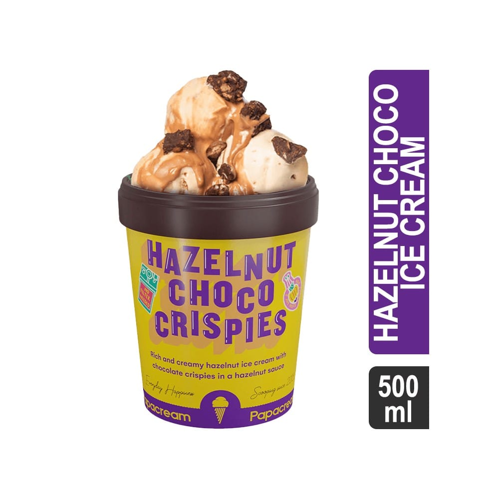 PAPACREAM HAZELNUT CHOCO CRISPIES 500ML