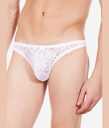 La Intimo Pack of 1 Nylon Briefs For Men's ( White )
