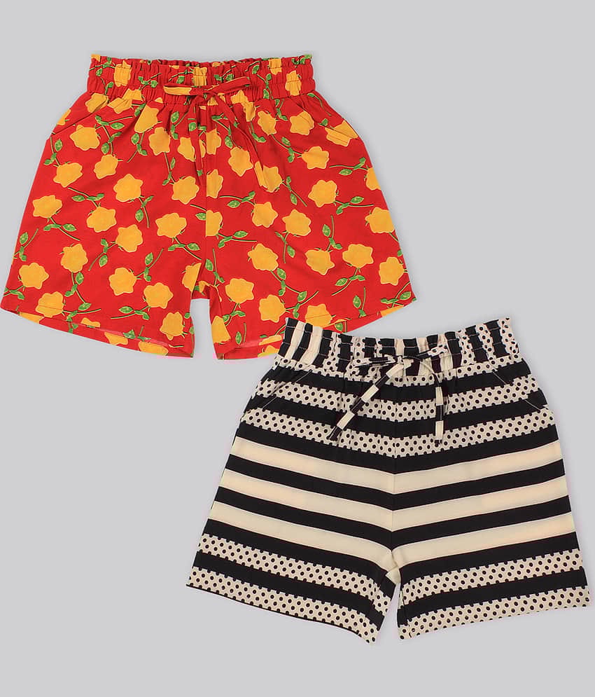 Cutecumber Pack of 1 Girls Georgette Hot Pants ( Multi )