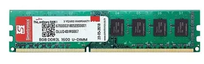 Simmtronics 8GB DDR3L Ram for Desktop 1600 Mhz Simmtronics 8GB DDR3L Ram for Desktop 1600 Mhz