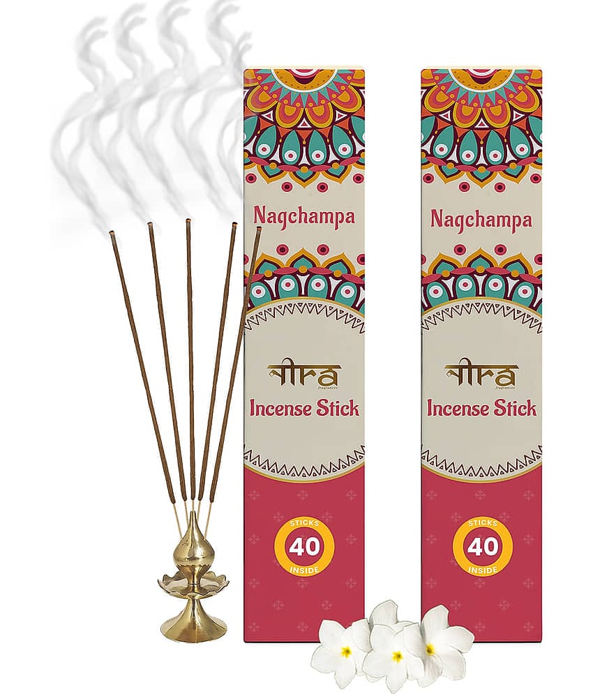 Nira Fragrances Incense Stick Nag Champa 80 Pieces ( Pack of 2 )