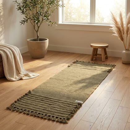 Herbal-Dyed Organic Cotton Yoga Mat | Khakhi Herbal-Dyed Organic Cotton Yoga Mat | Khakhi
