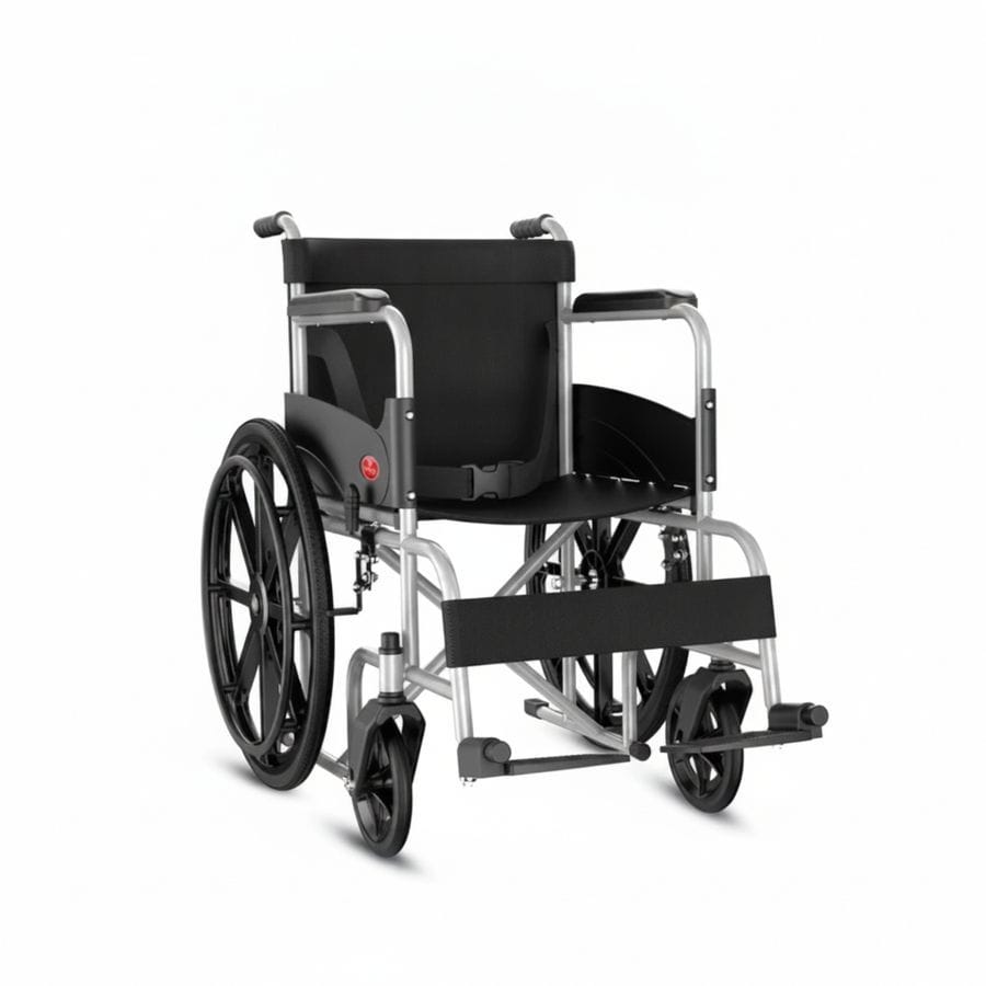 Standard Folding Mobility Wheelchair with Steel Frame