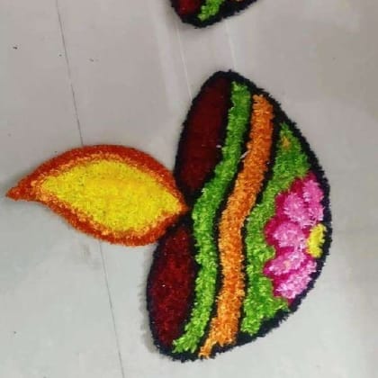 diya rangoli design