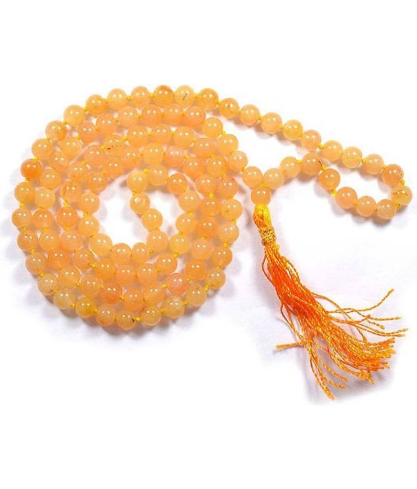 Orange Hakik Mala 8 MM Beads