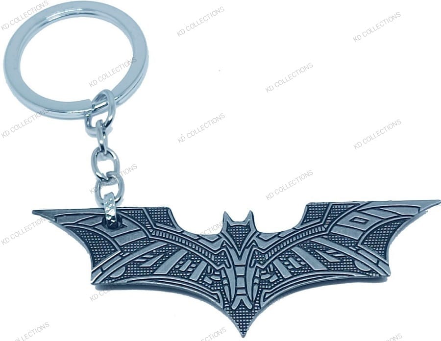 KD COLLECTIONS Batman Keychain For Bike & Cars – Grey Color – Pack Of 1 Keychain