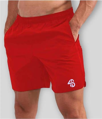 Forbro Red Polyester Lycra Men's Football Shorts ( Pack of 1 )