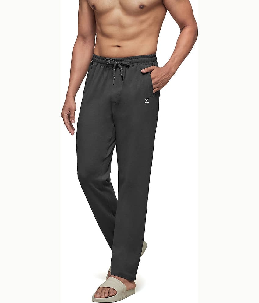 XYXX Grey Cotton Tencel Blend Trackpants Single