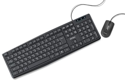 Intex IT-KB332 Genie Keyboard Wired Mouse Combo (Black)