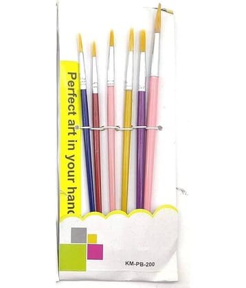 ECLET 6 Pcs Different Size Paint Brush Set (Round) E