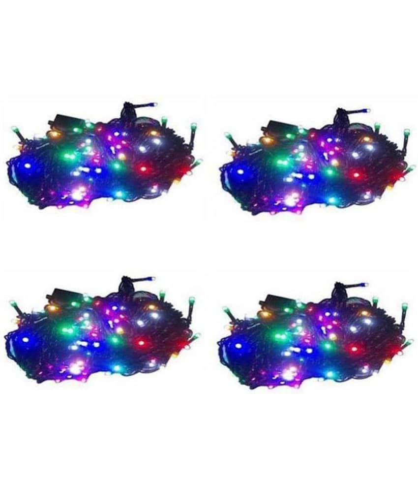 EmmEmm Pack of 4 Pcs 12 Feet Multi Ladi String Lights Multi
