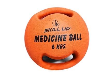 MEDICINE BALL - RUBBER - 6KG - ORANGE