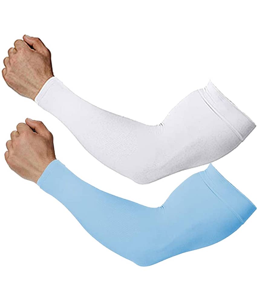 Mahek Accessories - Multicolor Self Design Riding Sleeves ( Set of 2 )