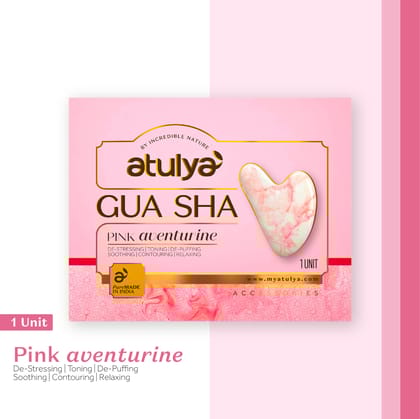Atulya Gua Shua | Pink Aventurine | De-puffing and De-stressing