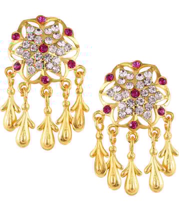 VIVASTRI Golden Chandbalis Earrings ( Pack of 1 )