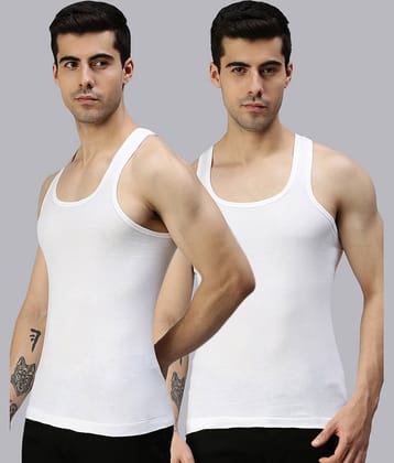 Pack of 3 Lux Cozi - White Cotton Blend Men's Vest