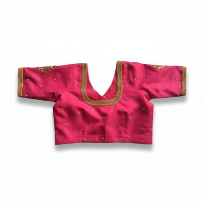Women's Embroidered Pink Ethnic Blouse