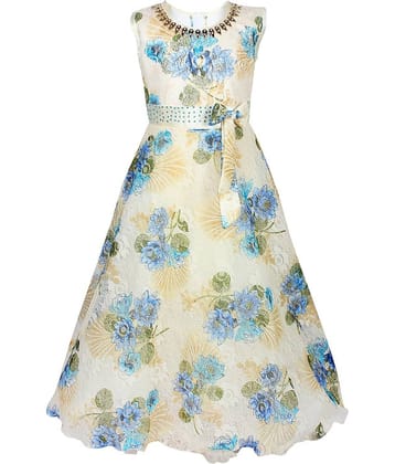 Arshia Fashions Net A-line For Girls ( Pack of 1 , Multi )