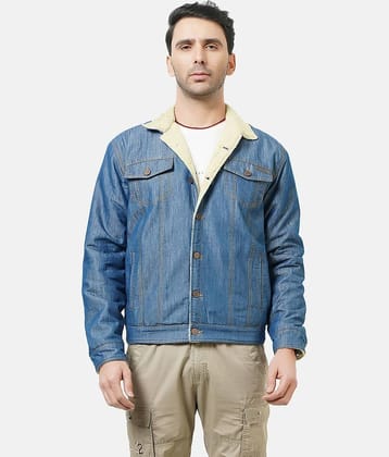 NUEVOSPORTA - Blue Denim Regular Fit Men's Denim Jacket ( Pack of 1 )