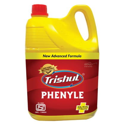 Trishul Black Phenyl Liquid Surface Floor Cleaner | Remove Dirt | Germs | Bacteria & Kill Flies | Mosquitoes | Keep Home | Hospitals | Offices | Schools & Washrooms Germ Free | ISI Marked | 1 Ltr