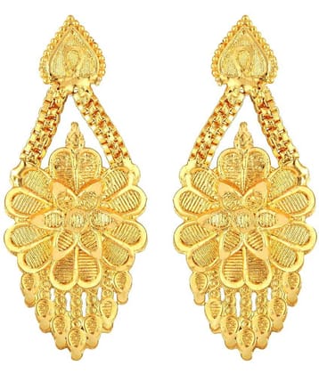 VIVASTRI Golden Chandbalis Earrings ( Pack of 1 )