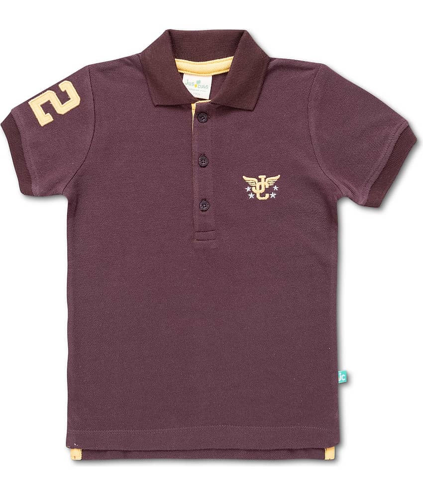 Juscubs Pack of 1 Boys Cotton T-Shirt ( Maroon )