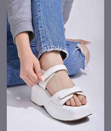 Stylestry White Women's Sandal Heels