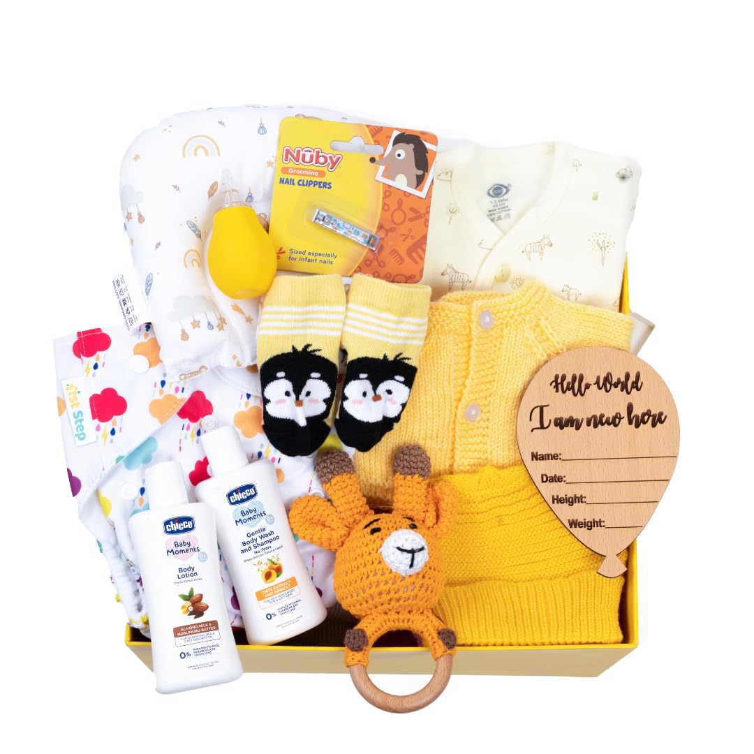 The Baby First Box Newborn Baby Essential Kit - 25 Items | Winter Kit