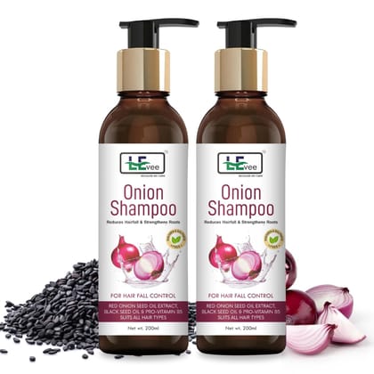 LEvee Onion Shampoo with Onion and Vitamin-B5 | Pack of 2 | Reduces Hair Fall | For Men & Women | 400ml. LEvee Onion Shampoo with Onion and Vitamin-B5 | Pack of 2 | Reduces Hair Fall | For Men & Women | 400ml.