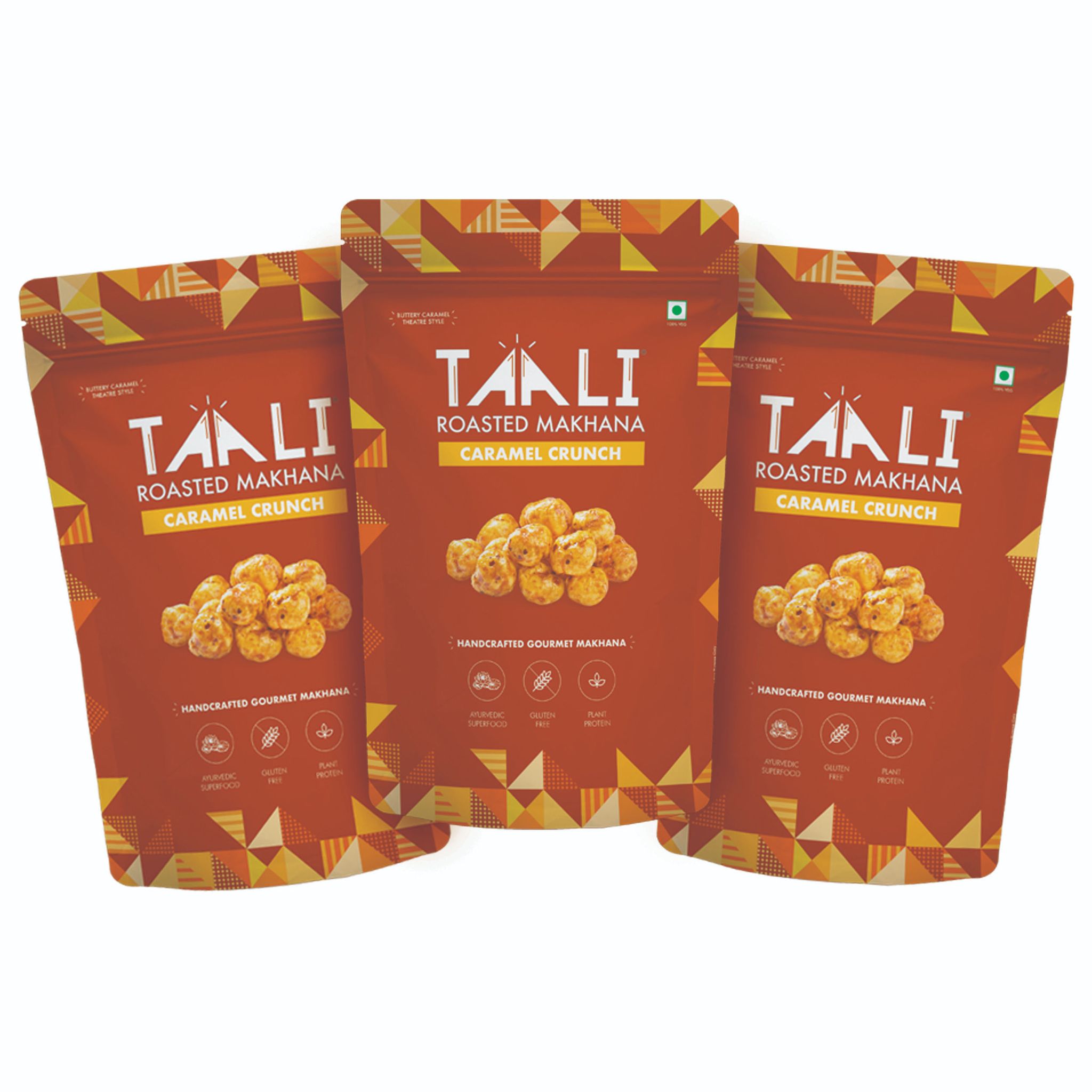 Taali Roasted Makhana With Caramel Crunch, 75 gm Each - Pack of 3
