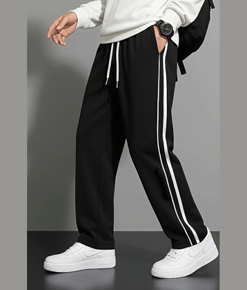 Forbro Black Cotton Blend Men's Sports Trackpants ( Pack of 1 )