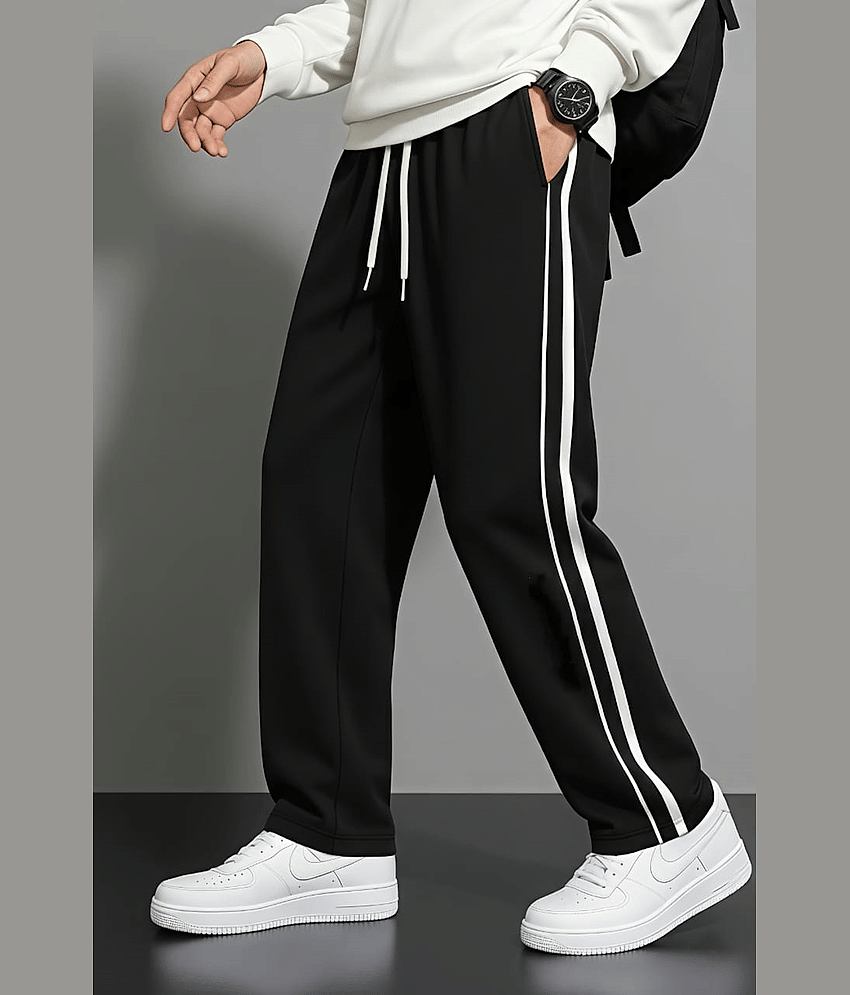 Forbro Black Cotton Blend Men's Sports Trackpants ( Pack of 1 )