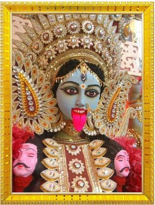 NOKKES Kali Devi Maa Mata Photo Frames Religious Photo frame 5X7 Inch Photo Frame_WE15