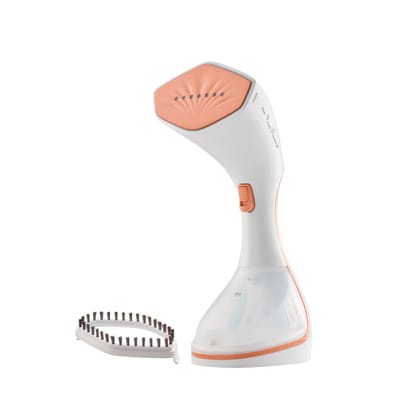 WisTec Garment Steamer for clothes, Steam Iron, Horizontal & Vertical Steamer, 2 steam modes, 1600-1400 Watt, Steam iron press for Home & Travel (1400 watts) Orange/White / 1400 watts