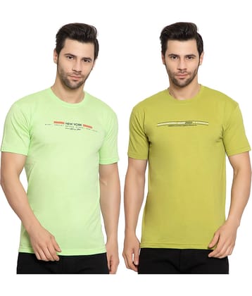 Zeffit - Cotton Blend Regular Fit Multicolor Men's Sports T-Shirt ( Pack of 2 )
