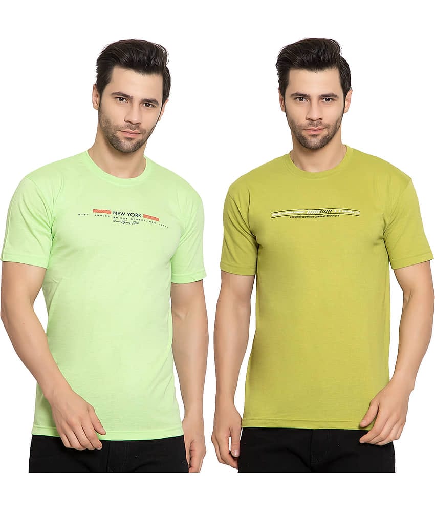 Zeffit - Cotton Blend Regular Fit Multicolor Men's Sports T-Shirt ( Pack of 2 )