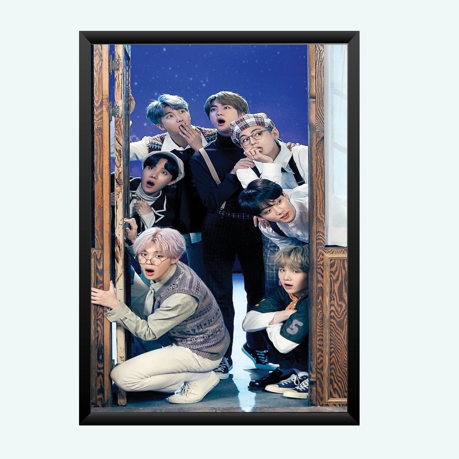 Nokkes Bts Army Bangtan Boy V suga J-Hope Jungkook Jin Jimin Rm 8X12 Inch Size Photo Frame Photo Home Office_bts4_29