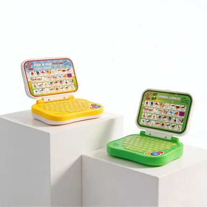 Educational Laptop Toy for Kids 4+ | Interactive Learning Computer with Keyboard | ABC, Letters, Words, Numbers, Spelling, Quiz & Object Recognition Learning Toy | Green