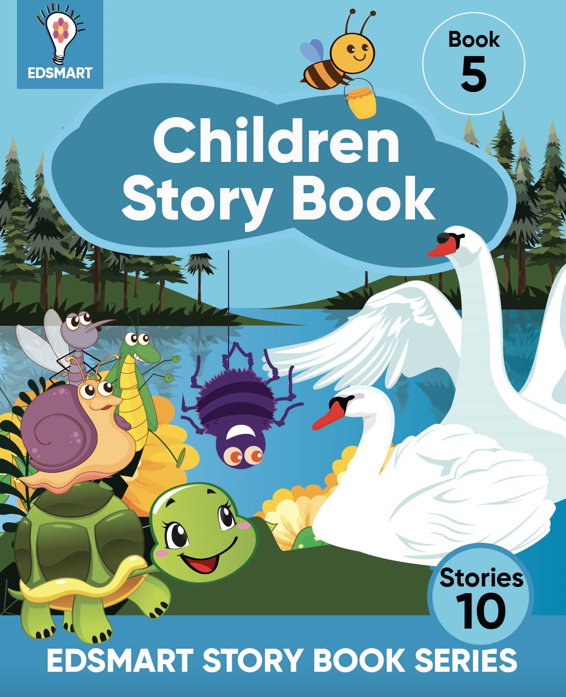 Edsmart Children Story Book 5 for 2-6 years old [32 pages], 10 kids stories with attractive pictures| kids stories on nature, friendship, Panchatantra stories , Tenali rama and more [Paperback] [Jan 01, 2022] Edsmart Edu Services Pvt Ltd