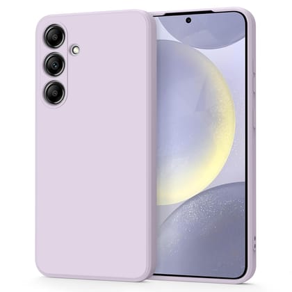 Tobfit Silicone Phone Case Compatible with Samsung Galaxy S24 5G, Soft Protective Smart Phone Back Cover for Women Men, Durable Anti-Scratch Shockproof Phone Cover for Samsung Galaxy S24(Light Purple) Light Purple