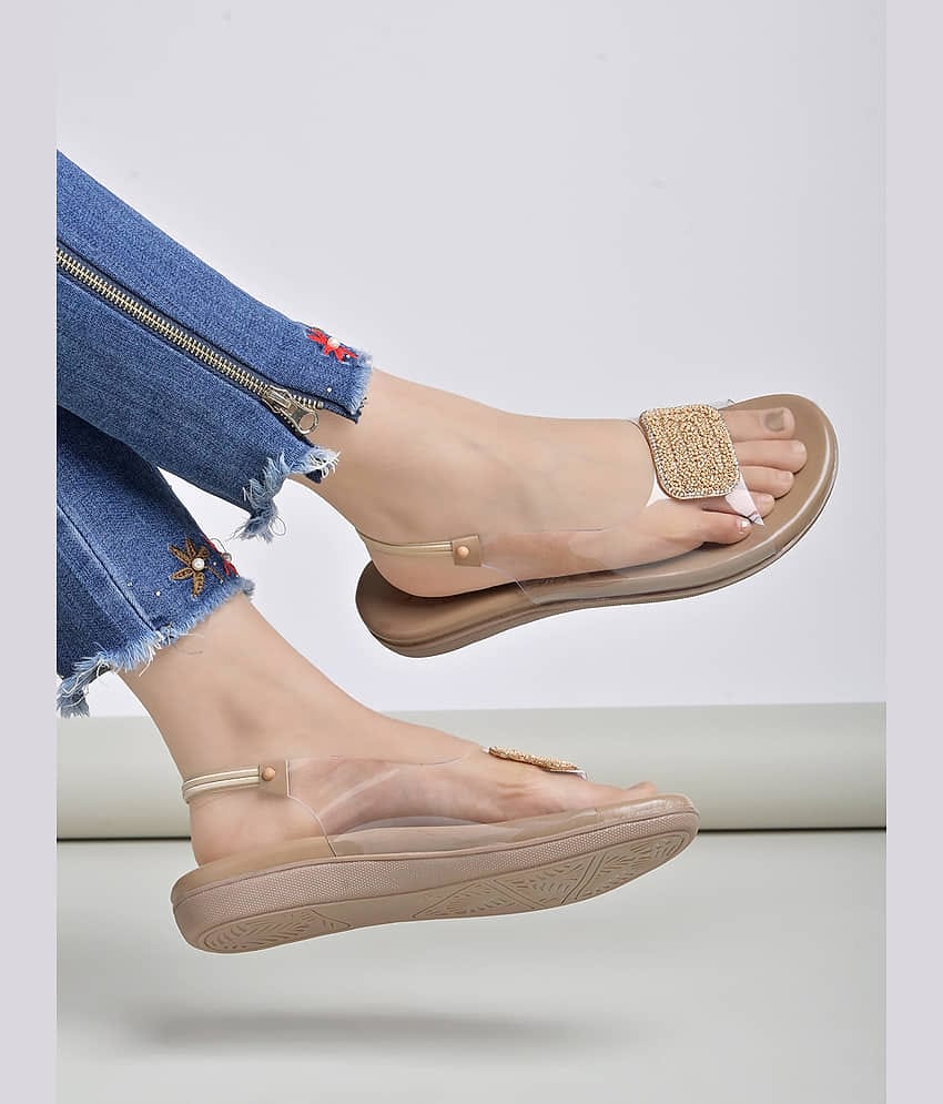 Shoetopia Beige Women's Flats