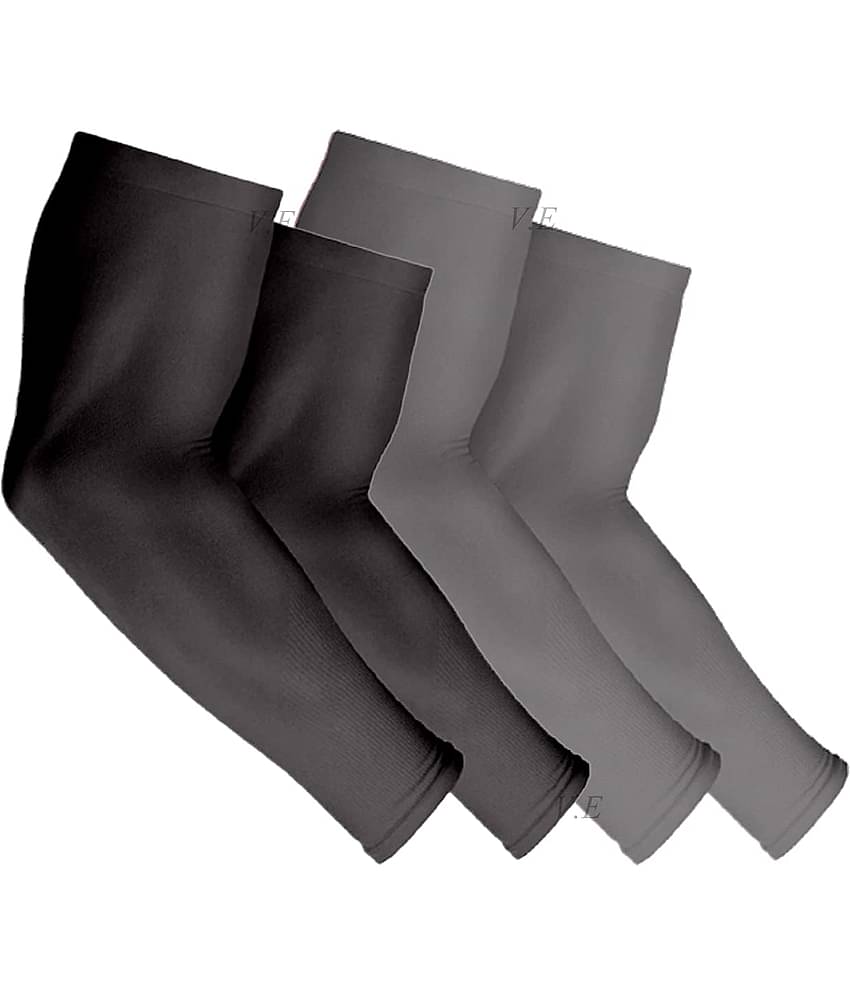 Mahek Accessories - Multicolor Self Design Riding Sleeves ( Set of 2 )