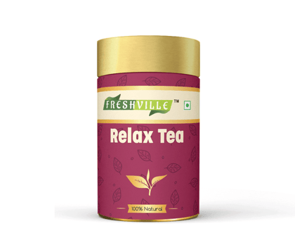 Freshville Relax Tea 15 Days Pack Improves Sleep and Reduces Stress with Herbs 50gram