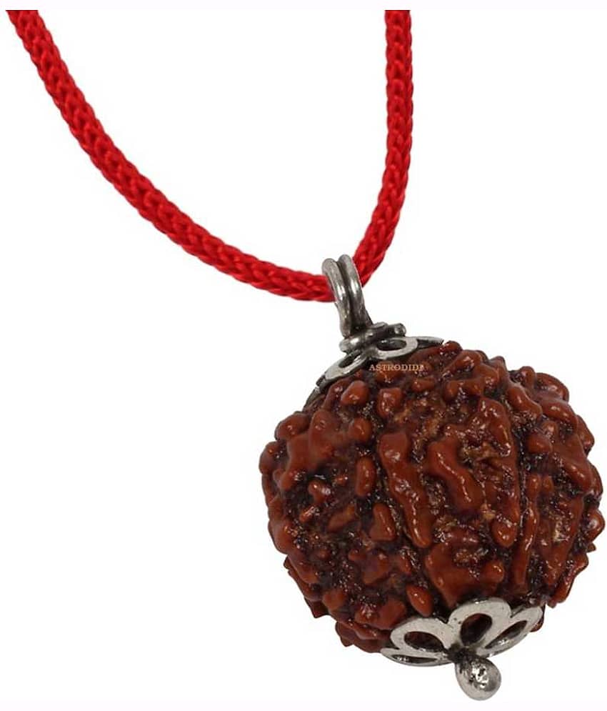 Astrodidi 4 Mukhi Rudraksha With Silver Cap Pendant With Lab Certificate
