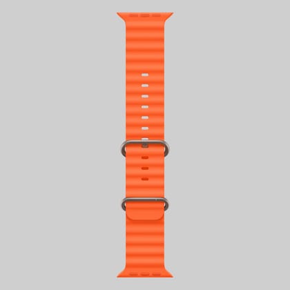 Wrapcart Apple Watch Ocean Loop Strap in Silicone, 42/44/45/49 MM Wrapcart Apple Watch Ocean Loop Strap in Orange Silicone, 42/44/45/49 MM