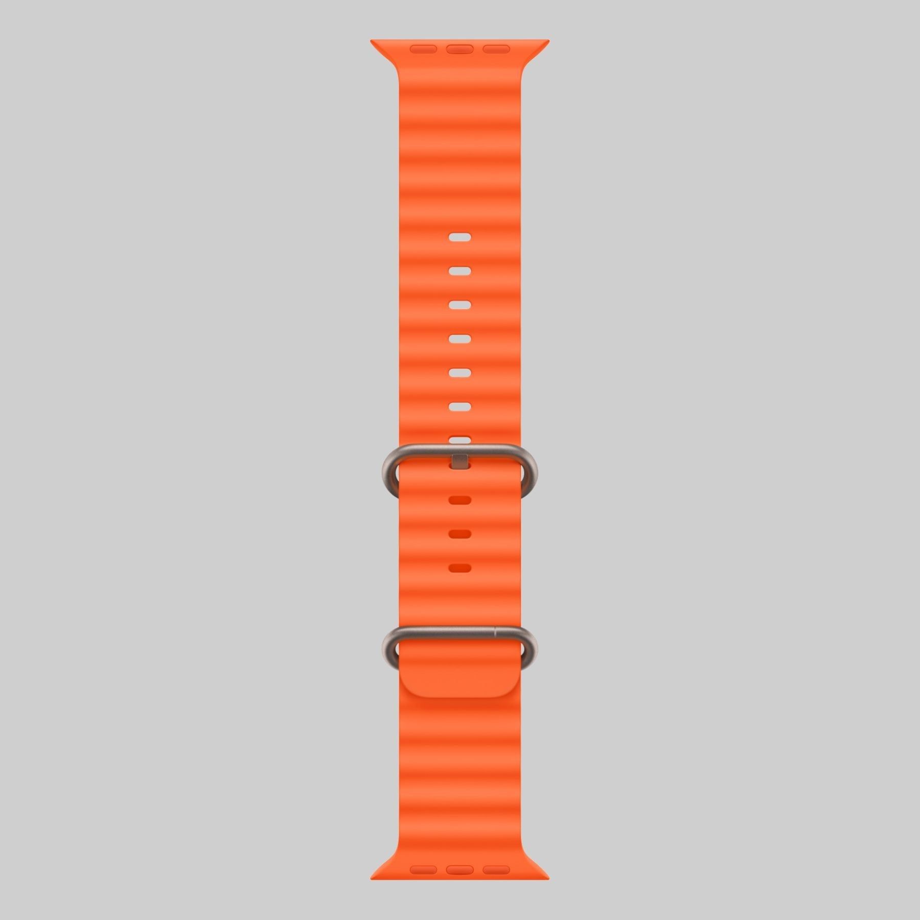 Wrapcart Apple Watch Ocean Loop Strap in Silicone, 42/44/45/49 MM Wrapcart Apple Watch Ocean Loop Strap in Orange Silicone, 42/44/45/49 MM