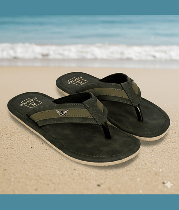 Chappal Wala Green Men's Thong Flip Flop