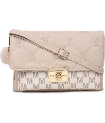 Cherry Tree Cream Faux Leather Sling Bag
