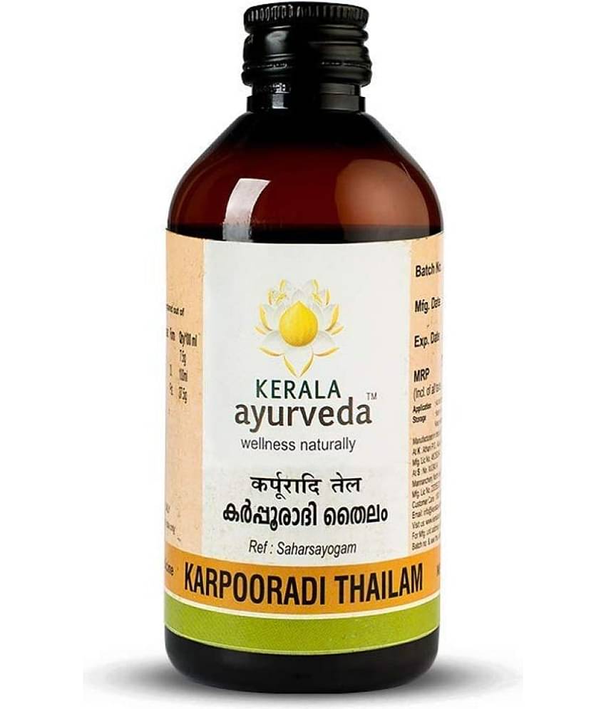 Kerala Ayurveda Karpooradi Thailam 200ml, Chest Rubbing Oil, Herbal Oil for Cough & Cold, For Easy Breathing, Natural Congestion Relief